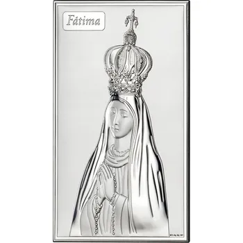 Obraz Matka Boží Fatimská obraz stříbrný | Rozměr: 6.5 x 11 cm