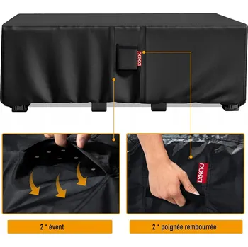 Krycí plachta LXKCKJ Obal na zahradní nábytek černý 150x150x75 cm