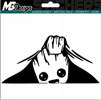 Samolepicí dekorace na vozidlo NÁLEPKA Grafika na auto Koukající příšerka MONSTRUM Monster PEKABOO 20x10