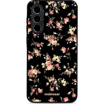Pouzdro na mobilní telefon Lesklý kryt Mobiwear Glossy - Samsung Galaxy A56 5G - G039G - Květy na černé (Prémiové lesklé pouzdro, obal, kryt Mobiwear Glossy na mobil Samsung Galaxy A56 5G - G039G - Květy na černé, materiál Plast + TPU silikon - krytí po všech stranách, neošoupateln