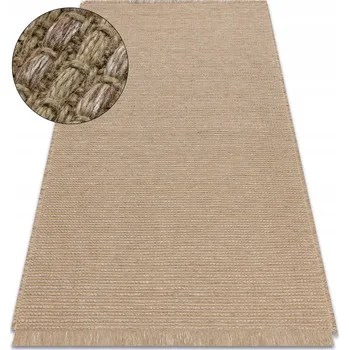 Koberec KOBEREC S PLOCHOU VAZBOU JUTA 60x100 cm PROUŽKY béžová přírodní #D1506