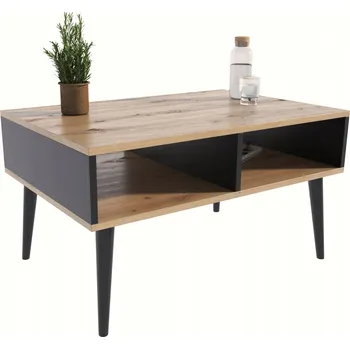 Konferenční stolek Konferenční stolek Per La Vita obdélníkový 100 x 50 x 46 cm bílý, černý