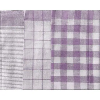 Utěrka Sada kuchyňských utěrek multidesign 3ks, lila