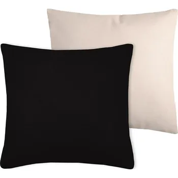 Polštář Polštář DUO velký 50x50 cm černý světle béžový polštář + výplň oboustranný