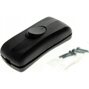 vypínač Meblový kolébkový vypínač pro LED pásky, šroubovací, černý