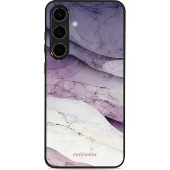 Pouzdro na mobilní telefon Lesklý kryt Mobiwear Glossy - Samsung Galaxy S25 Plus - G028G - Bílý a fialový mramor (Prémiové lesklé pouzdro, obal, kryt Mobiwear Glossy na mobil Samsung Galaxy S25 Plus - G028G - Bílý a fialový mramor, materiál Plast + TPU silikon - krytí po všech)