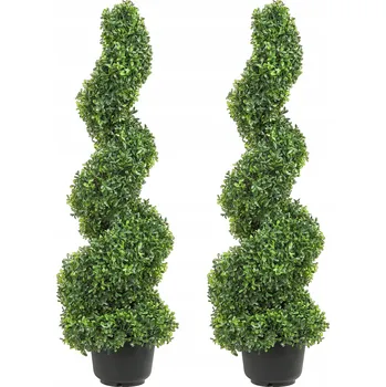 umělá květina VEVOR Umělá Rostlina 2 Umělá Bukszpan Věž Topiary Spirála 122 Cm