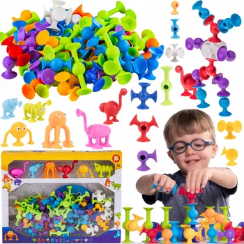 Obraz SADA ANTISTRESOVÝCH PŘÍSAVEK 96 KUSŮ SENZORICKÝCH FIGUREK