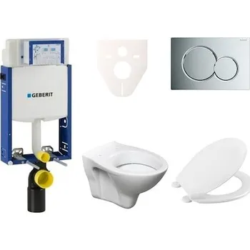 Klozet Cenově zvýhodněný závěsný WC set Geberit k zazdění + WC S-Line S-line Pro 110.302.00.5NR2
