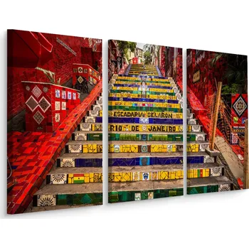 Obraz Třídílný obraz Schody Brazílie 3D efekt 180x120 cm