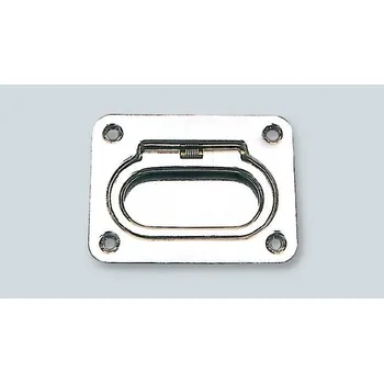 Nerezový podlahový úchyt s pružinou, rozměr 57 x 76 mm