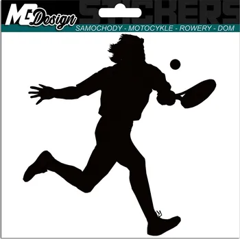 Samolepicí dekorace na vozidlo SAMOLEPKA na auto SILUETA TENIS ZEMNÍ 17x18cm