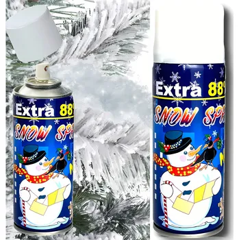 Barva ve spreji SNÍH VE VE SPREJI UMĚLÝ DEKORAČNÍ SPREJ NA OKNO VÝLOHU VÁNOCE 250ML