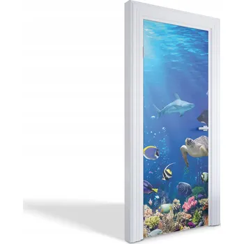 Fototapeta Ozdobná dekorativní fólie na dveře, nábytek, skříň - Podmořský svět 75x205 cm
