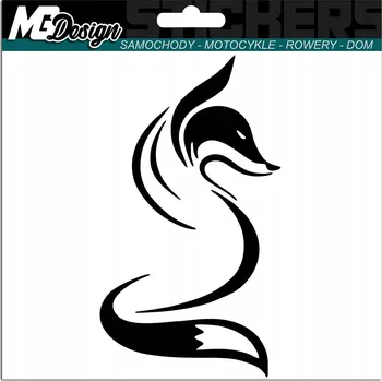 Samolepicí dekorace na vozidlo NÁLEPKA na auto LIŠKA DIVOKÉ ZVÍŘE FOX 8x15 cm