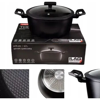 Hrnec Hrnec černý s poklicí VAVIO TOKYO 24 cm - 4,1 l