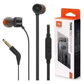 Sluchátka Drátová sluchátka JBL T110 PURE BASS Do uší Mikrofon Černá
