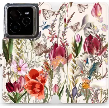 Pouzdro na mobilní telefon Flipové pouzdro Mobiwear - Realme GT 7 Pro - MP01S Rozkvetlá louka (Knížkové flip pouzdro, obal, kryt na mobil Realme GT 7 Pro - MP01S Rozkvetlá louka, materiál Umělá kůže + TPU - ochrana 360°, stojánek, silikonová vanička, magnetické zavírání)