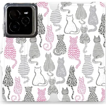 Pouzdro na mobilní telefon Flipové pouzdro Mobiwear - Realme GT 7 Pro - MX01S Kočičí zádíčka (Knížkové flip pouzdro, obal, kryt na mobil Realme GT 7 Pro - MX01S Kočičí zádíčka, materiál Umělá kůže + TPU - ochrana 360°, stojánek, silikonová vanička, magnetické zavírání)