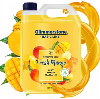 Mýdlo GLIMMERSTONE KRÉMOVÉ TEKUTÉ MÝDLO NA RUCE HYDRATAČNÍ - SVĚŽÍ MANGO - 5L
