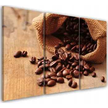 Obraz TRIPTYCHOVÝ OBRAZ Káva zrna 90x60