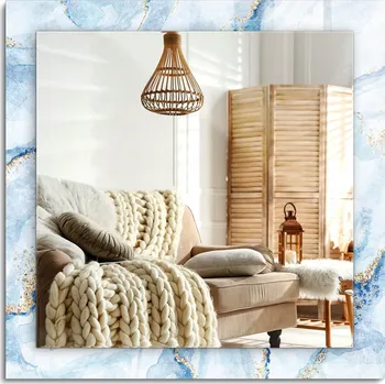 Zrcadlo Dekorativní nástěnné zrcadlo s potiskem Abstraktní mramorový vzor 60x60 cm