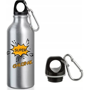 Láhev LAHEV NA PITÍ SPORTOVNÍ LAHEV TERMOSKA S KARABINOU NÁLEPKA SUPER HOLKA