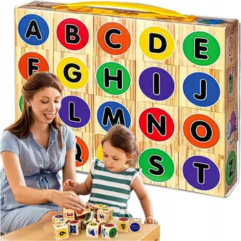 ostatní stavebnice Deminas | Vzdělávací kostky pro výuku písmen