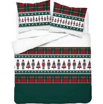 Povlečení Povlečení 220x200 VÁNOCE 3 Č. Asti satén BAVLNA louskáček na ořechy