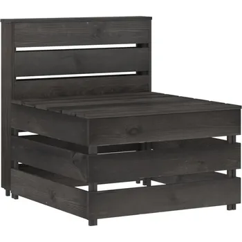 Zahradní pohovka Zahradní středová pohovka z palet šedě impregnovaná borovice Šedá316195