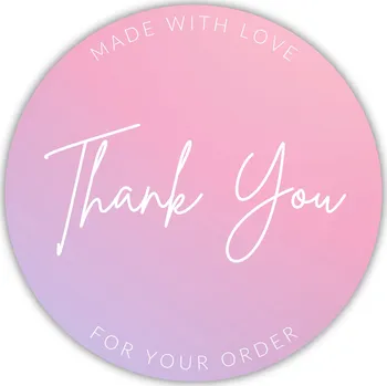 samolepka Samolepky na svíčky s poděkováním - gradient 20 kusů