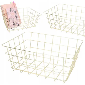 Obraz Univerzální kovový koš zlatý