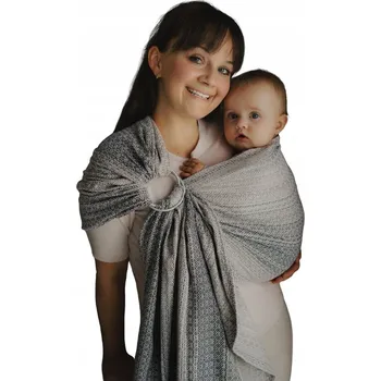 Šátek na nošení dítěte Šátkový nosič s kroužky Little Frog Velikost M