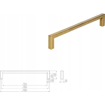 Nábytkové kování Nábytková úchytka SIRO 2108-168ZN83 starožitné zlato