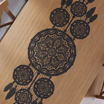 Prostěradlo Běžec na stůl černý 155 x 45 cm