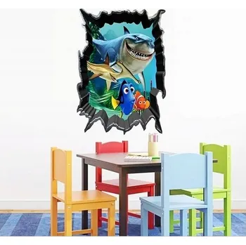 Samolepící dekorace 3D Samolepky na zeď do koupelny Rybičky NEMO