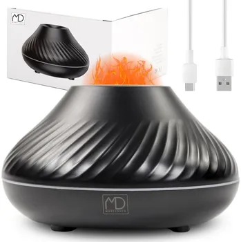 Zvlhčovač vzduchu ZVHLČOVAČ VZDUCHU DIFUZÉR ESENCIÁLNÍCH OLEJŮ AROMATERAPIE OHEŇ VŮNĚ