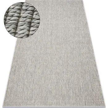 Koberec KOBEREC PLOCHÝ TKANÝ ORIGI 78x150 cm HLADKÝ šedý sisal outdoor #D1545