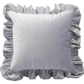 Polštář Yellow Tipi Povlak na polštář Pola, stříbrnošedý samet