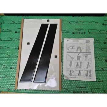 Tuning Originální díl VW dekorační polep B sloupků dveří carbon design VW Golf VI od 2008 POUZE LEVÁ STRANA 5K4071350A