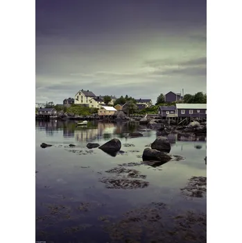 Obraz Plakát Pobřeží norského fjordu bez rámu 29,7 x 42 cm