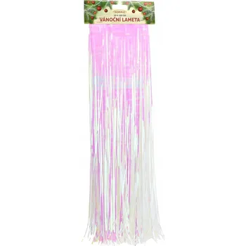 Vánoční dekorace Vánoční lameta bílá 50x100 cm