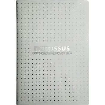 Sešit A4, 48 listů, tečkovaný NARCISSUS, šedý