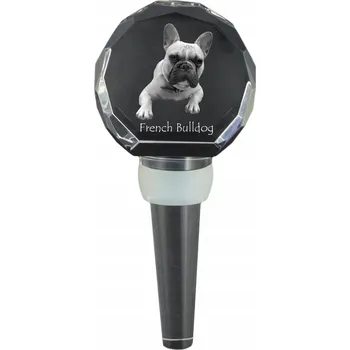 Francouzský buldoček zátka do láhve s fotografií, zátka na víno se psem