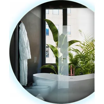 Zrcadlo Designové krásné Zrcadlo do koupelny, studené LED osvětlení 70 cm