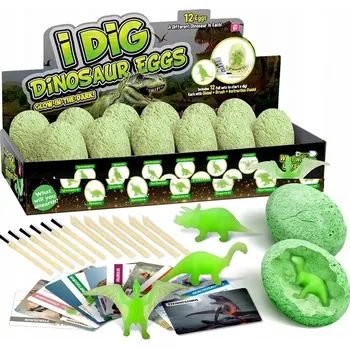 Figurka Důl vykopávky dinosaurů archeologie dinosauři 12 vajec vejce vajíčko Fluo