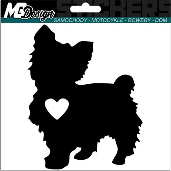 Samolepicí dekorace na vozidlo SAMOLEPKA na auto PES JORKŠÍRSKÝ TERIÉR 12x15 cm