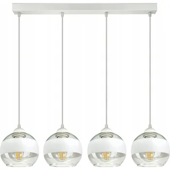 Závěsné stropní svítidlo lustr bílý skleněné koule White Belt BZ4 LED E27