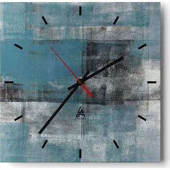 Hodiny Velké nástěnné hodiny 40x40 Abstrakce Skleněné tiché hodiny