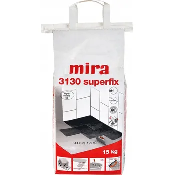Průmyslové lepidlo Lepidlo Mira 3130 Superfix (bílé) C2TE S2 15 kg